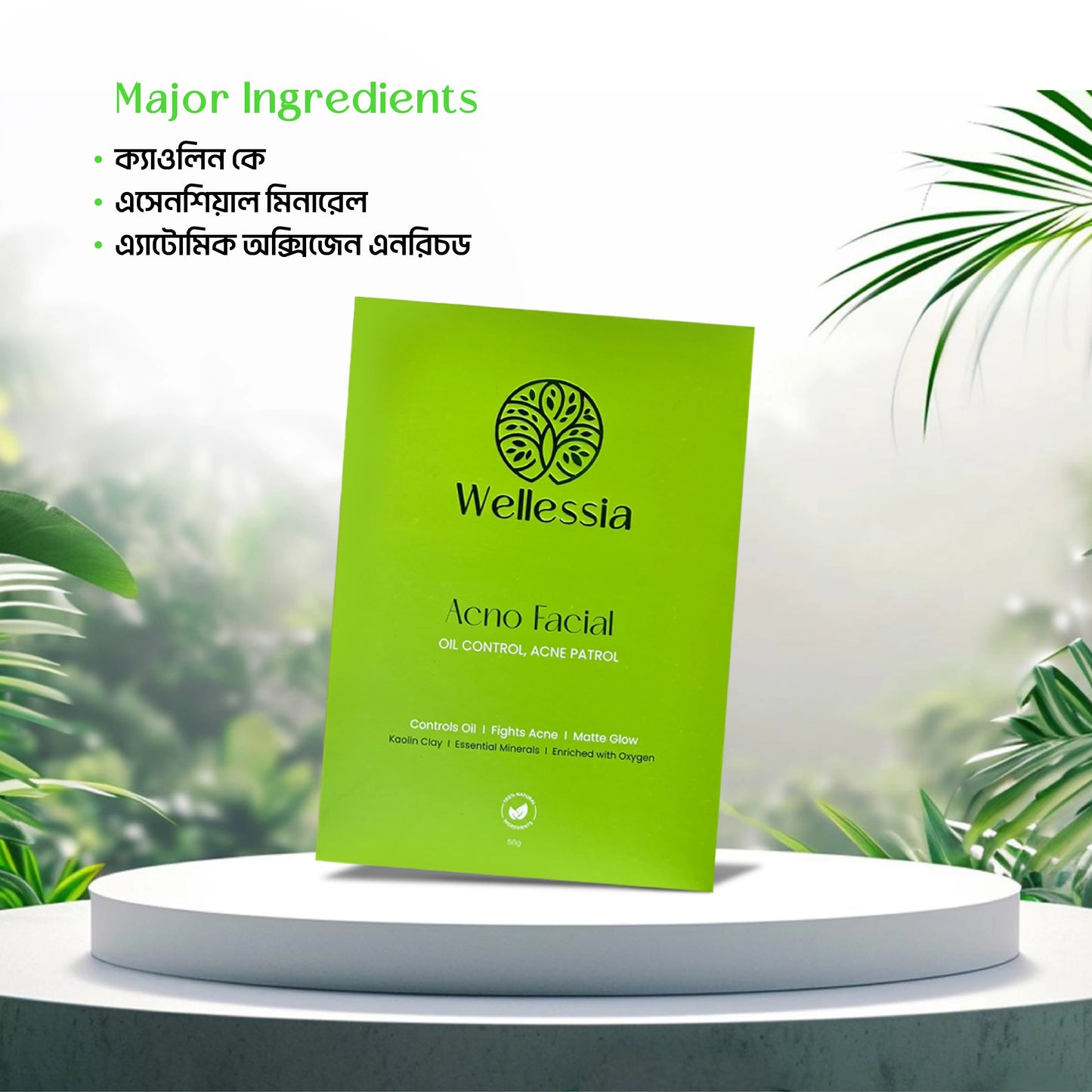 Wellessia Acno Facial Ingredients