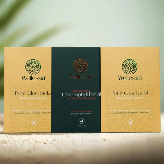 3 Combo Facial ( Pure Glow-2 & Chlorophyll Facial-1 )