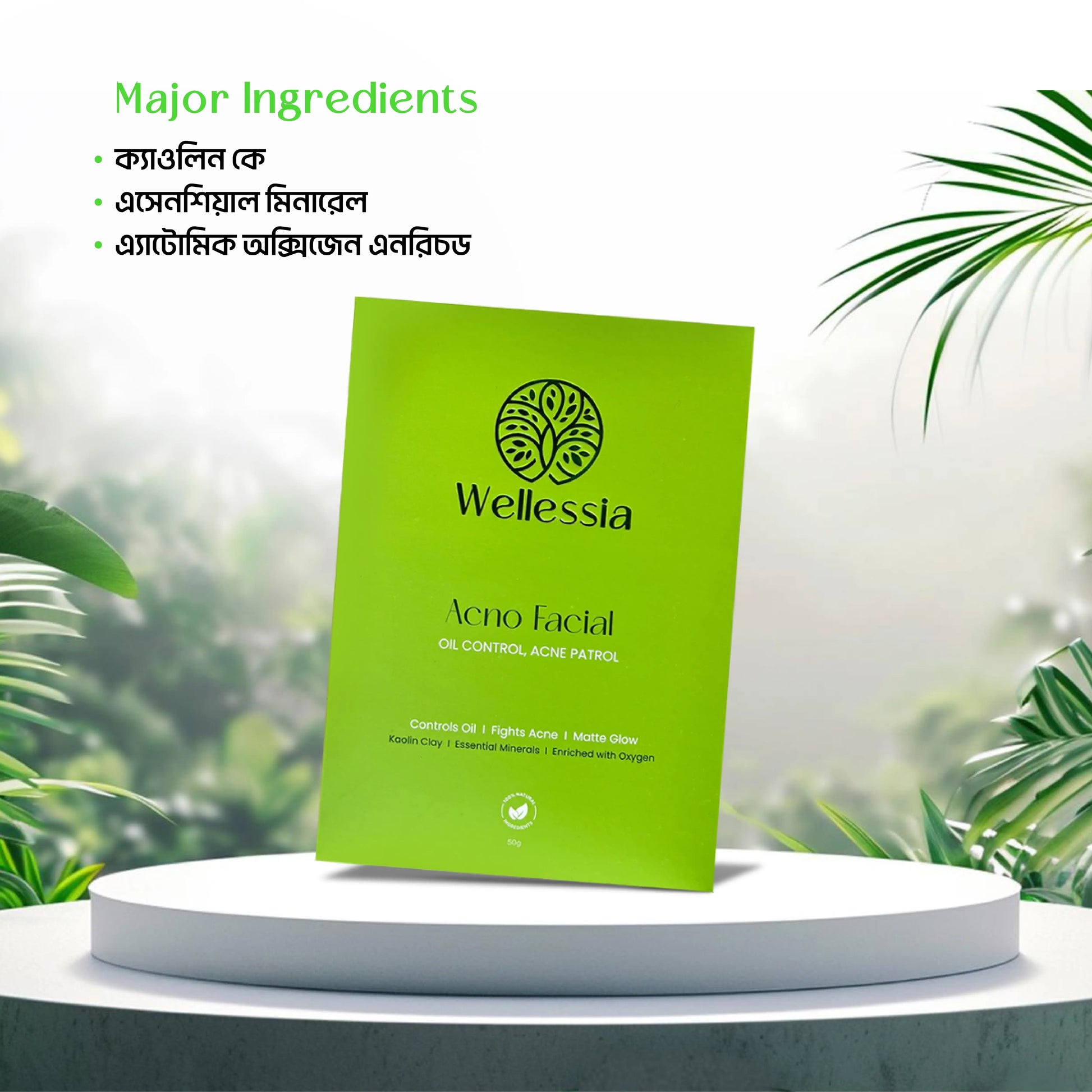 Wellessia Acno Facial Ingredients