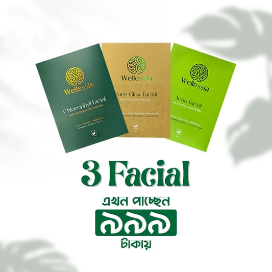 3 Pack Combo Facial (Chlorophyll 1, Acno 1, Pure Glow 1)