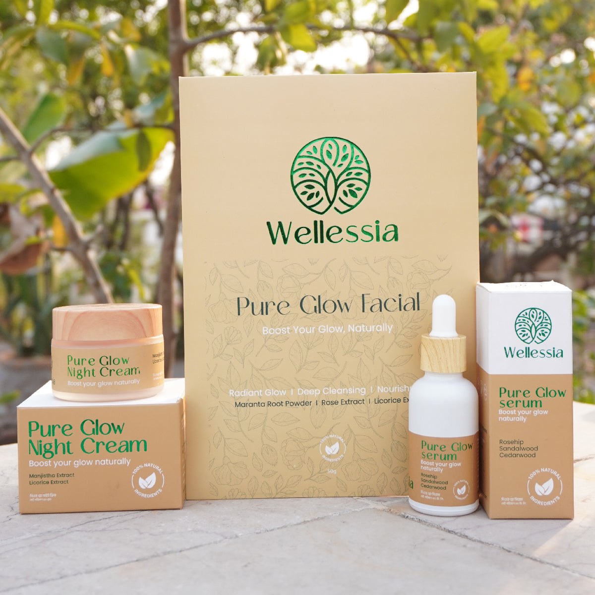 Pure Glow Set (Serum, Night Cream, Facial)